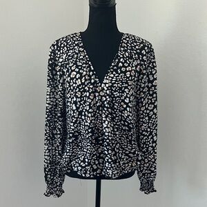 Sanctuary Black and White Patterned Blouse